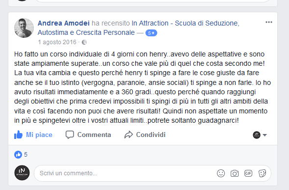 recensioni andrea amodei corso 4 giorni henry