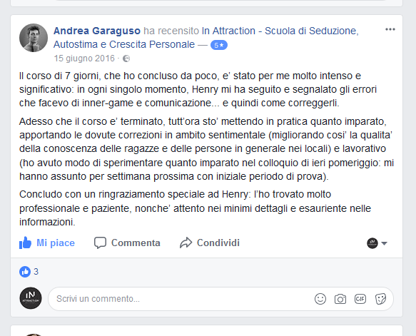 recensione andrea garaguso corso seduzione 7gg henry mele